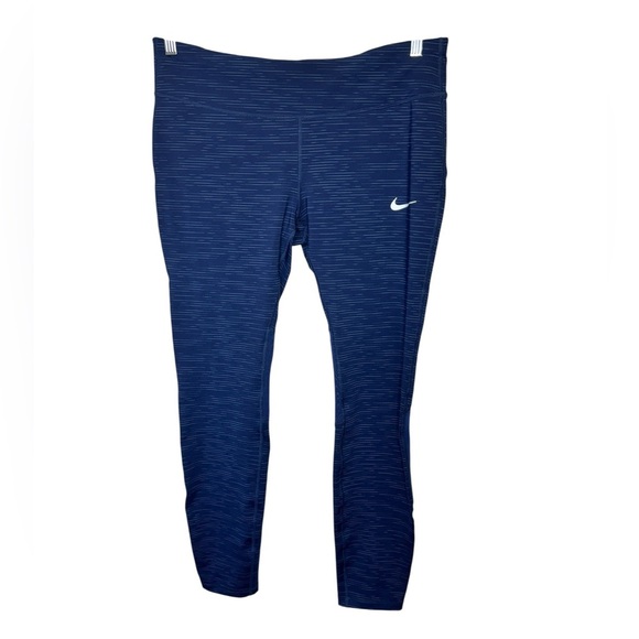 Nike Epic Lux Printed Running Leggings 8Navy - Picture 2 of 13